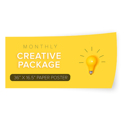 Monthly Creative Paper Poster - 36 x 16.5