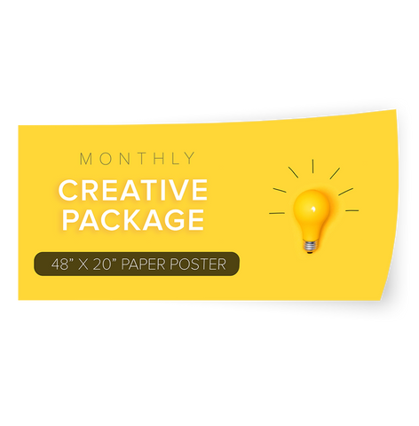 Monthly Creative Paper Poster - 48 x 20