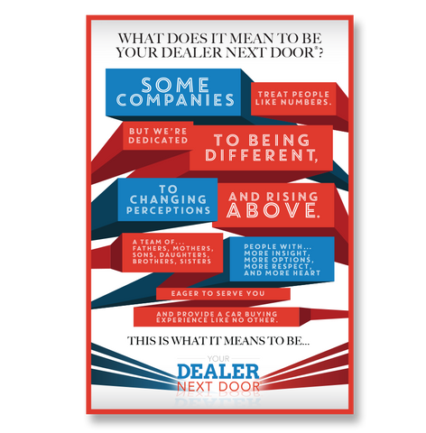 What Does It Mean to Be Your Dealer Next Door - Vinyl Banner