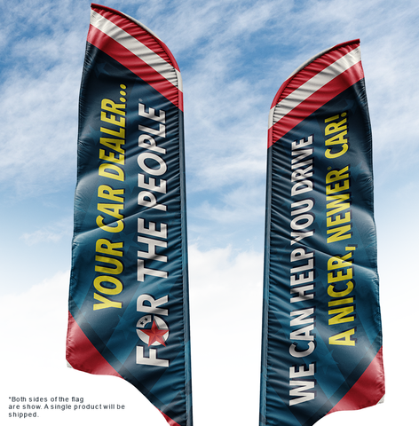 Feathered Flag - For the People - 10 ft