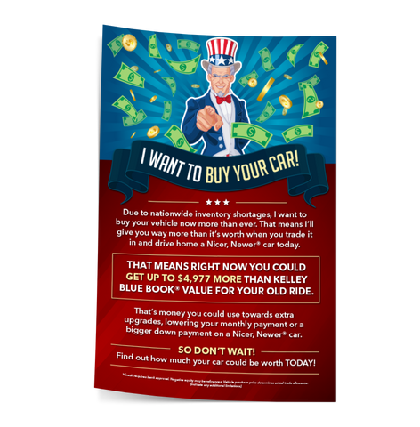 10 pcs - I Want To Buy Your Car 11" x 17" Poster