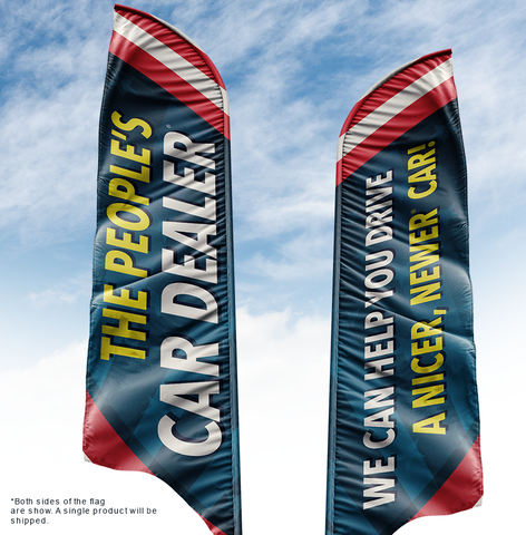 Feathered Flag - People's Car Dealer - 10 ft