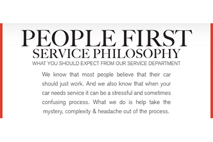 For the People - People First Service Philosophy 2' x 3' Adhesive Backed Poster
