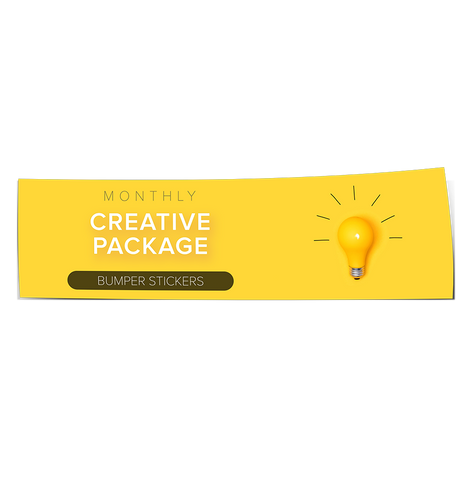 Monthly Creative Bumper Stickers