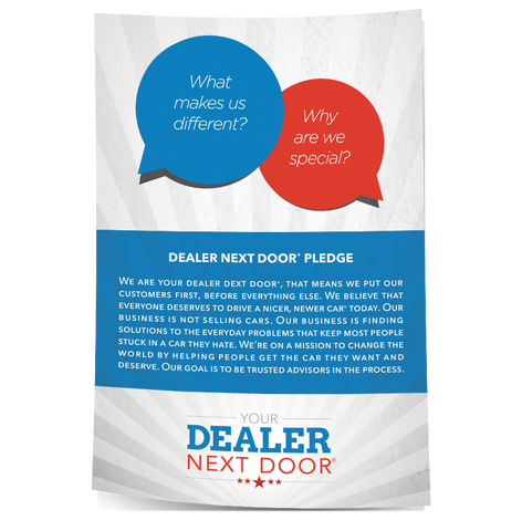 Dealer Next Door 2' x 3' Pledge Poster