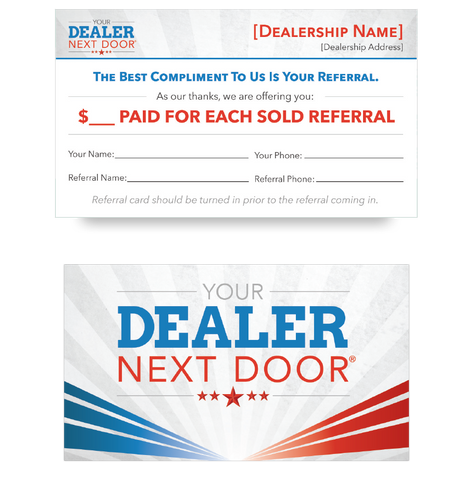 Dealer Next Door Referral Cards