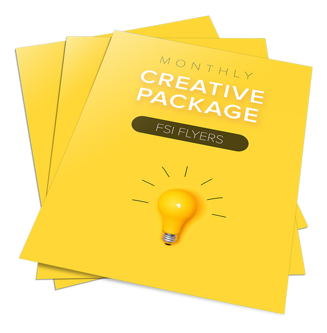 Monthly Creative FSI Sales Insert - 100 Flyers