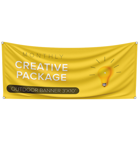 Monthly Creative Banner - 3' x 10'