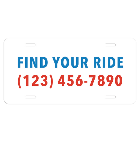 Personalized License Plate Inserts